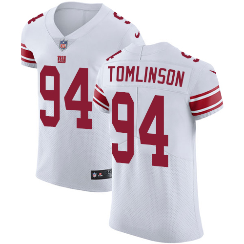 Nike Giants #94 Dalvin Tomlinson White Men's Stitched NFL Vapor Untouchable Elite Jersey - Click Image to Close